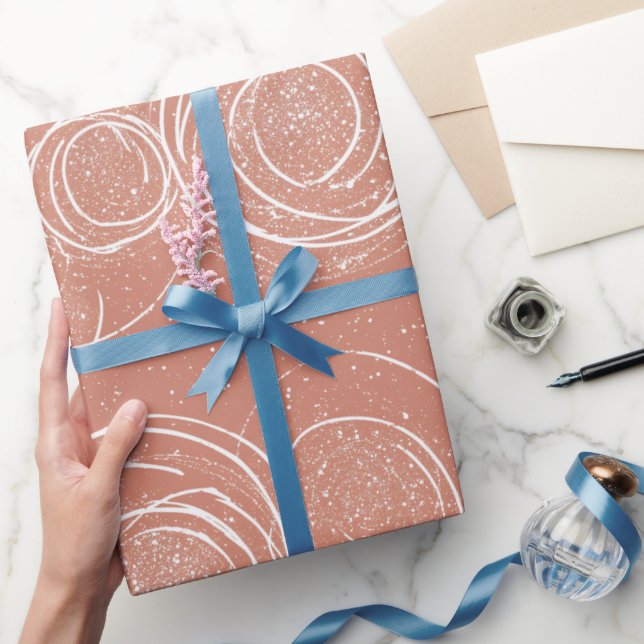 Moderne Minimal-Roségold-Fein-Glitter-Muster Geschenkpapier (Schenken)