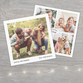 Moderne Minimal Schreibmaschine Weihnachtsfoto Col Feiertagskarte