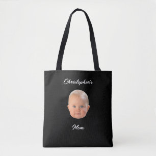 Moderne Minimal-Schrift-Babys-Gesicht-Foto-Geschen