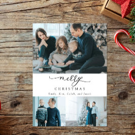 Moderne Minimal Script 3 Foto Frohe Weihnachten