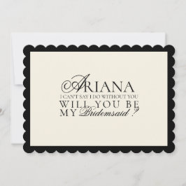 Moderne Minimal Script Bridesmaid Vorschlag Card Einladung