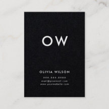 Moderne Minimal Solid Black Monogram Initial