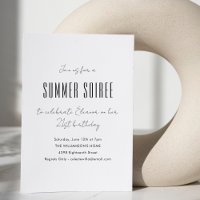 Moderne Minimal Sommer Soiree Geburtstagsparty Whi