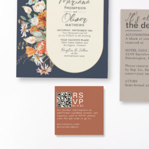 Moderne Minimal Terracotta UAWG QR Code Card Begleitkarte