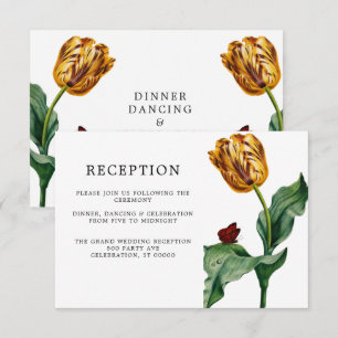 Moderne Minimal Tulip Hochzeitsempfangskarte