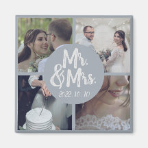 Moderne Minimal White Border Wedding Collage