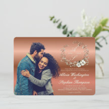 Moderne Minimal Winter Florale Hochzeit