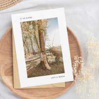 Moderne Minimal wir haben Hochzeitsankündigung gel