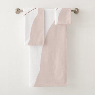 Moderne minimale abstrakte geometrische Pastellfar Badhandtuch Set