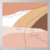 Moderne, minimale abstrakte geometrische, warme Fa