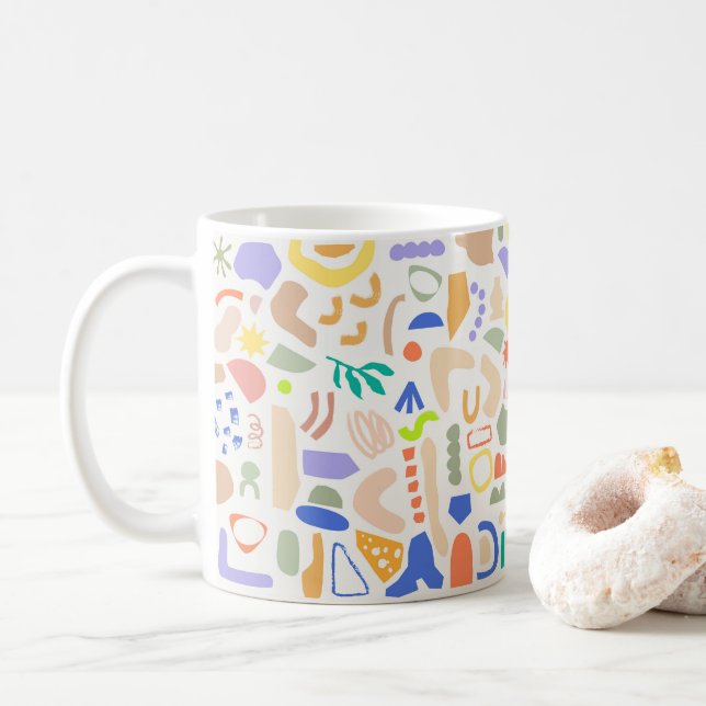 Moderne minimale Abstrakte Tasse (Mit Donut)