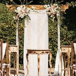 Moderne minimale alphabetische Sitzkarte Banner