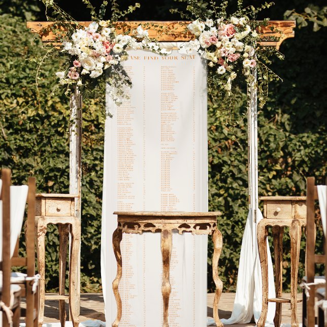 Moderne minimale alphabetische Sitzkarte Banner (Von Creator hochgeladen)