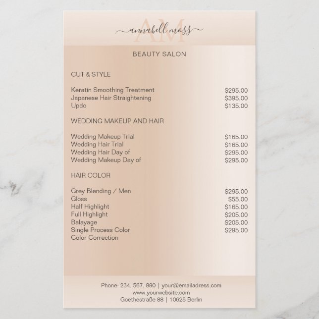 Moderne minimale Beige Hautfarbe Flyer (Vorne)