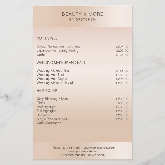 Moderne minimale Beige Hautfarbe Flyer (Vorne)