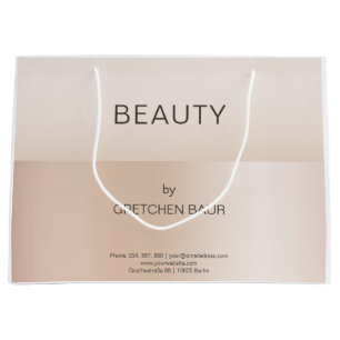 Moderne minimale Beige Hautfarbe Große Geschenktüte