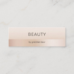 Moderne minimale Beige - Hautfarbe Mini Visitenkarte