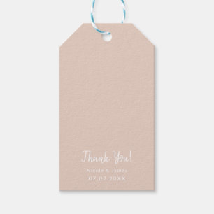 Moderne, minimale Beige Pink-Farbenszene Geschenkanhänger
