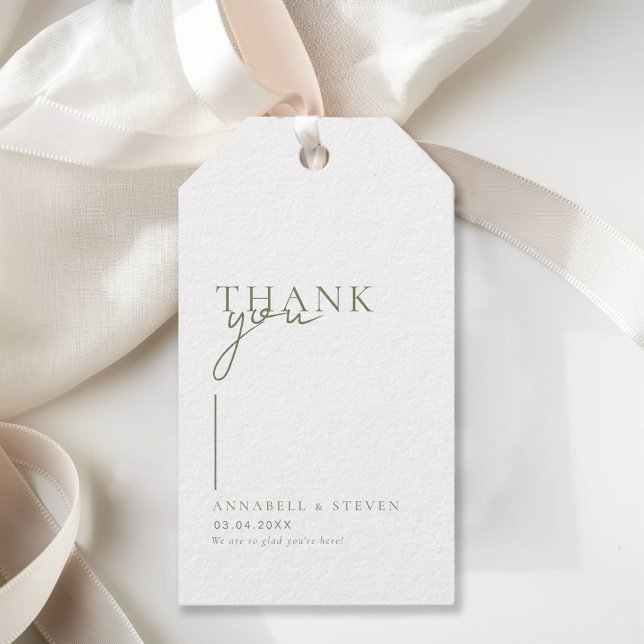 Moderne, minimale, "DANKE!" Hochzeit Geschenkanhänger (Modern, Minimal, "THANK YOU" Wedding Gift Tags)