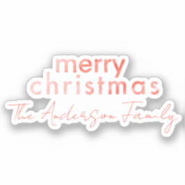 Moderne, minimale elegante Weihnachtswasserfarbe Aufkleber