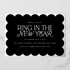 Moderne minimale elegante Weise grün Retro-Kante Folien Feiertagskarte