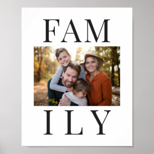 Moderne minimale Familientypografie Poster
