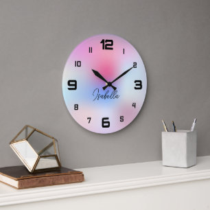 Moderne Minimale Farbige Runde Uhr