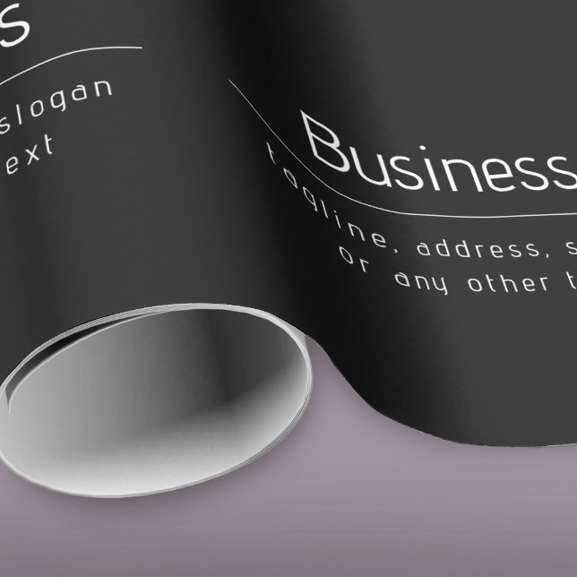 Moderne minimale Firmennamen und andere Informatio Geschenkpapier (Von Creator hochgeladen)