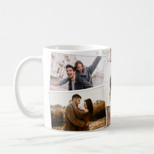 Moderne minimale Foto-Collage elegant Kaffeetasse