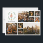 Moderne minimale Foto Collage Weihnachten elegant<br><div class="desc">Nutcracker Aquarell botanische niedliche Weihnachtsfeiertage Design</div>