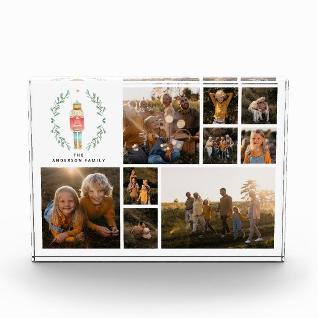 Moderne minimale Foto Collage Weihnachten elegant (Vorderseite)