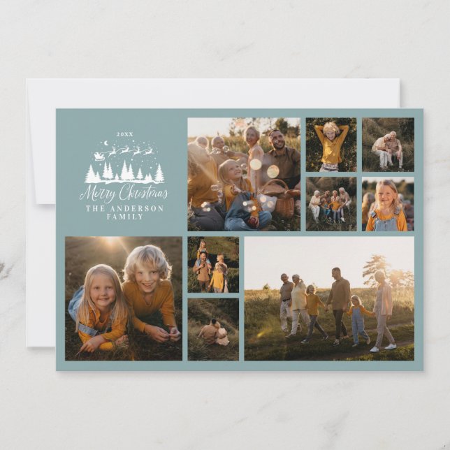 Moderne minimale Foto Collage Weihnachten staubig  (Vorderseite)