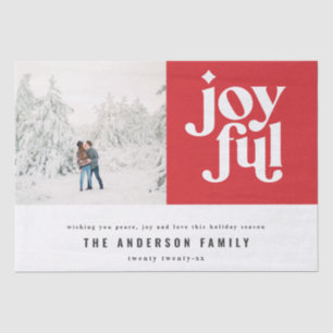 Moderne minimale freudige Typografie Foto Urlaub Seidenpapier