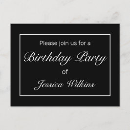 Moderne Minimale Geburtstagsparty Einladung Postka
