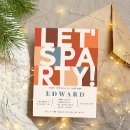 Moderne minimale gelassen Party fett grafisch Einladung