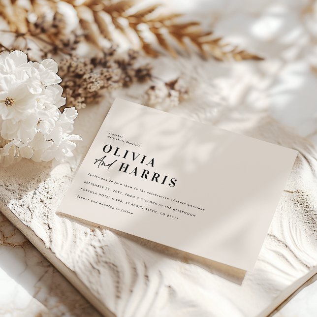 Moderne minimale Grafik schwarz-weiß einzigartig Einladung (Von Creator hochgeladen)