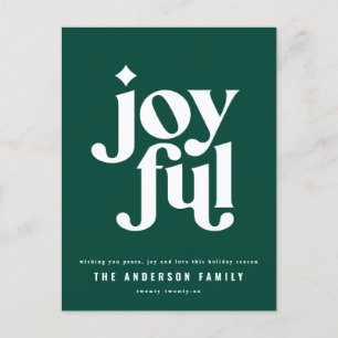 Moderne minimale Grafik Weihnachtstypografie chic Feiertagspostkarte