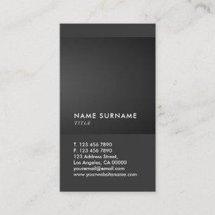 Moderne minimale graue schwarze Steigungs-Luxe Visitenkarte