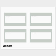 Moderne minimale Größe Grün für Planer Rechteckiger Aufkleber