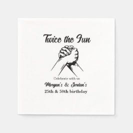 Moderne minimale Hände Grau Joint Geburtstag Serviette