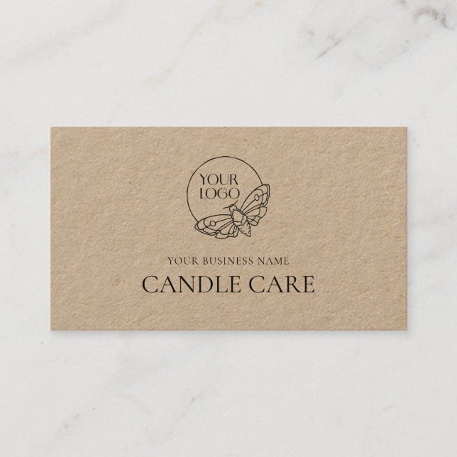 Moderne, minimale Hinweise zur Produktpflege Visitenkarte (Vorderseite)