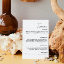 Moderne Minimale Hochzeitdetails