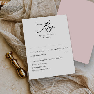 Moderne minimale Hochzeitskarte RSVP Karte