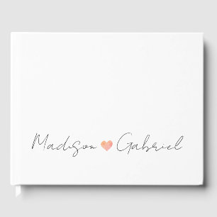 Moderne Minimale Hochzeitsszenario Gästebuch