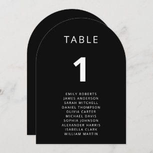 Moderne minimale Hochzeitstichtafelkarten Einladung