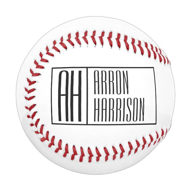 Moderne Minimale Initialen und Logo-Namen Baseball (Vorderseite Links)