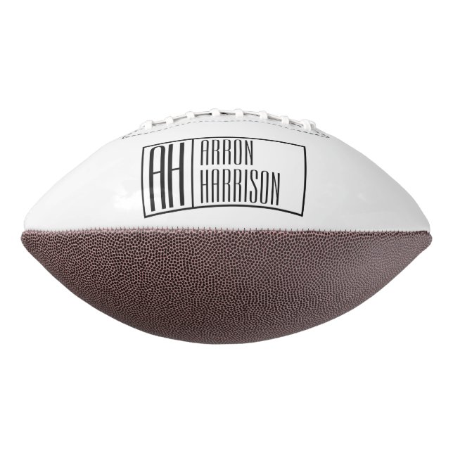 Moderne Minimale Initialen und Logo-Namen Football (Gedreht 270)