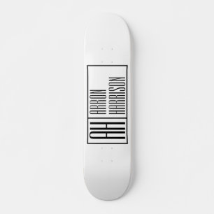 Moderne Minimale Initialen und Logo-Namen Skateboard