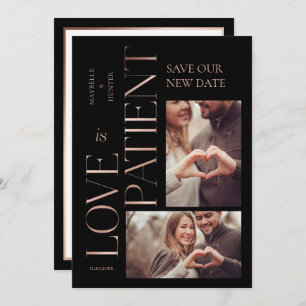 Moderne Minimale Liebe ist Rose Gold Foto Save The Date