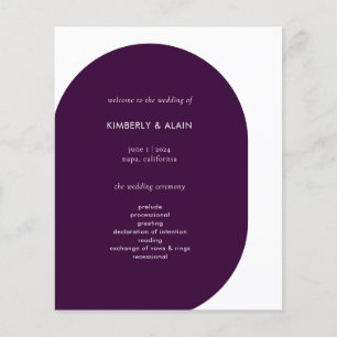Moderne minimale Lila geometrische Hochzeit